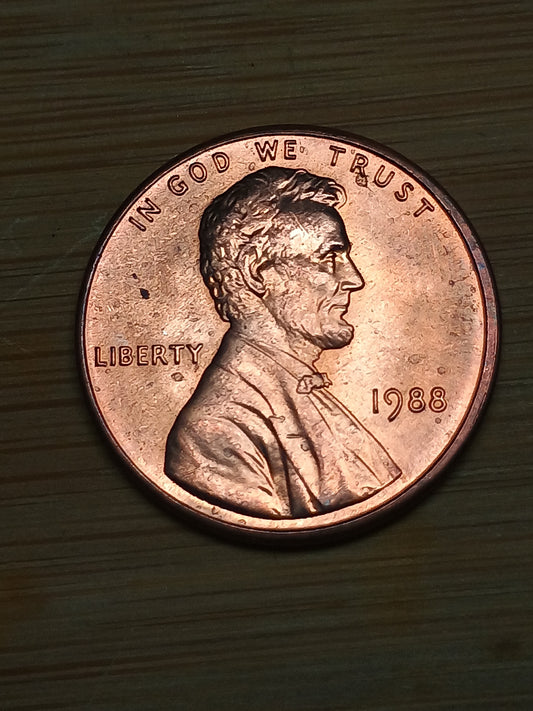 1988 p Lincoln cent ddr